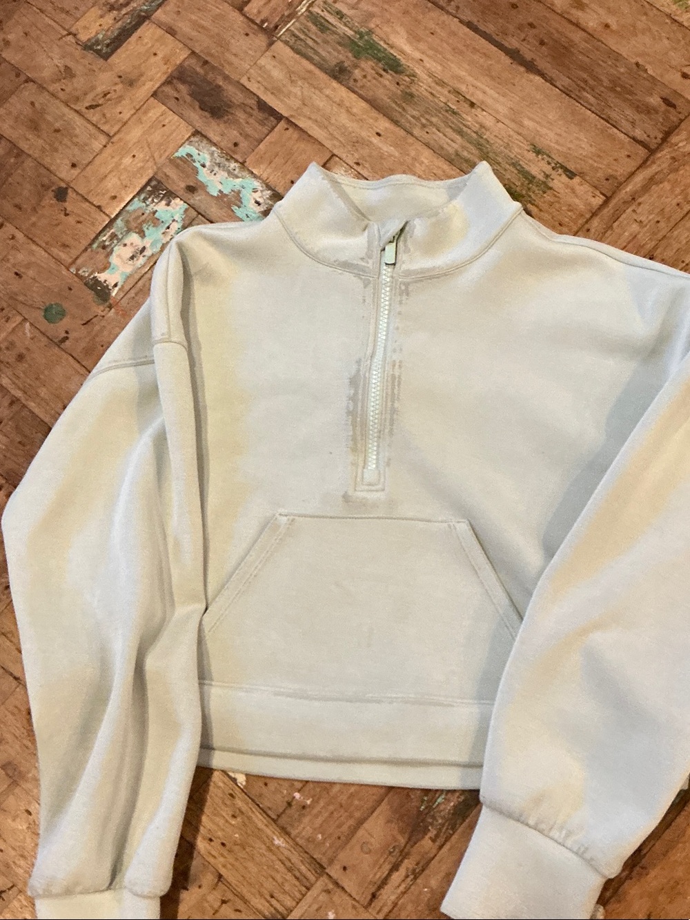 Women's Half-Zip Pullover Sweater - Light Teal